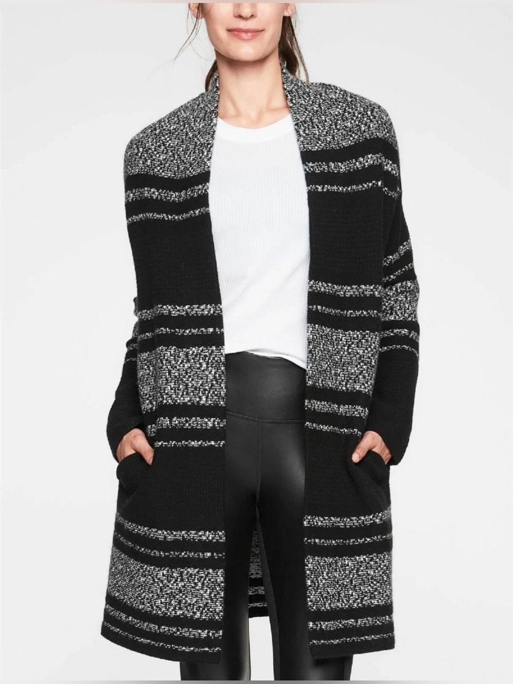 Athleta Wool Cashmere Panorama Point open-front cardigan size Small NWOT!